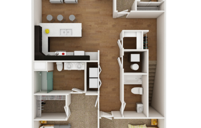 3 beds, 2 baths, 1,502 sqft, $1,975, Unit 1204-201