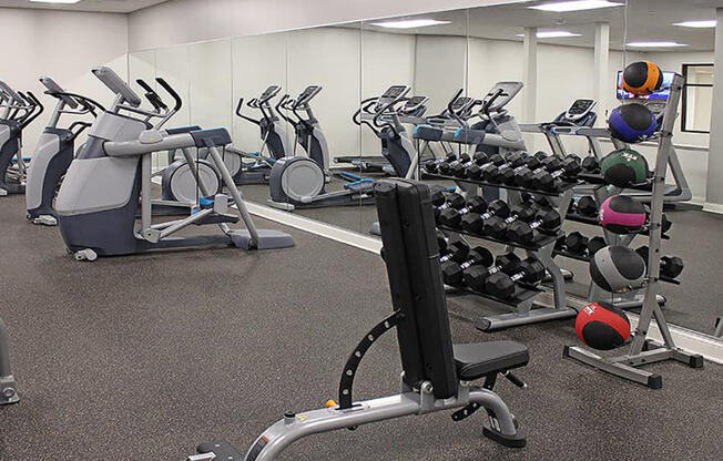 Building Amenities - Fitness Center  at Residences at Leader, Cleveland, OH, 44114