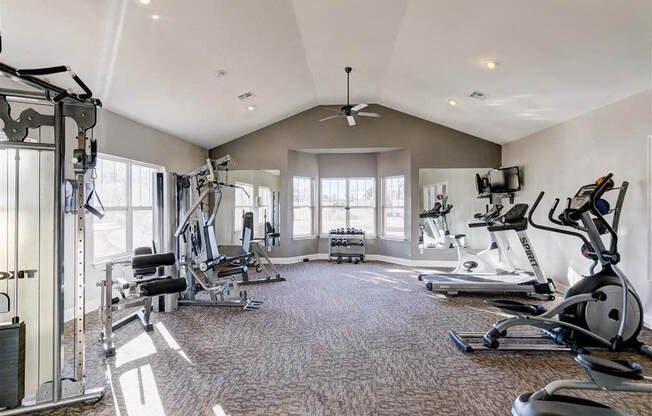 Residence at North Penn community fitness room with equipment