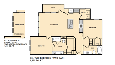 2 beds, 2 baths, 1,135 sqft, $1,488