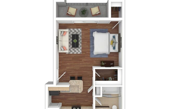 Studio, 1 bath, 515 sqft, $903