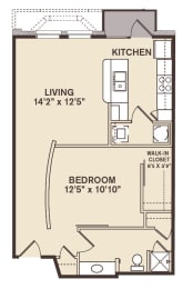 1 bed, 1 bath, 746 sqft, $1,247