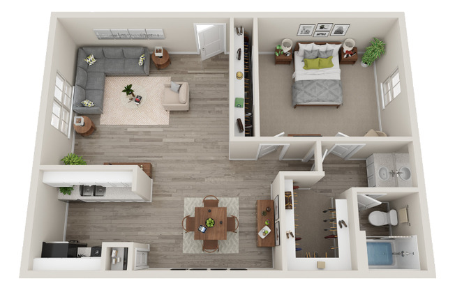 1 bed, 1 bath, 651 sqft, $869