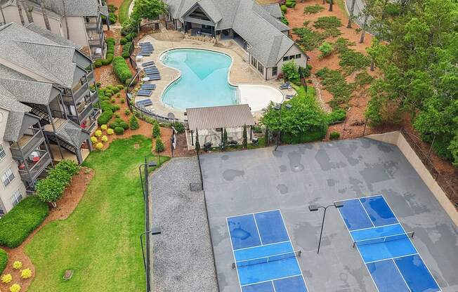 Tennis courts and pool