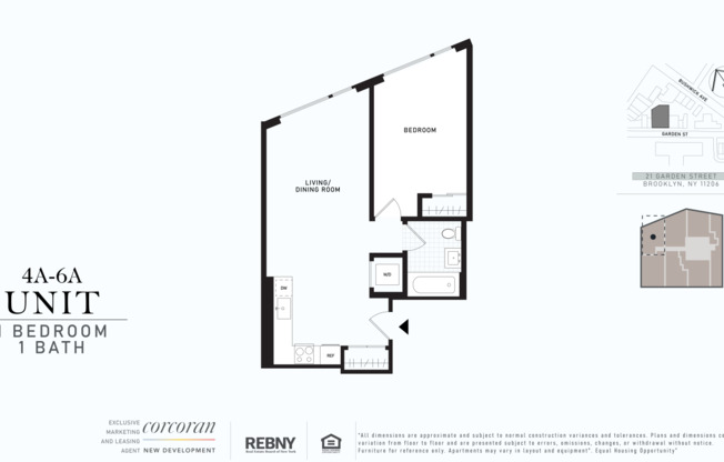 1 bed, 1 bath, $4,179, Unit 5A