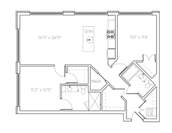 2 beds, 2 baths, 1,116 sqft, $3,626