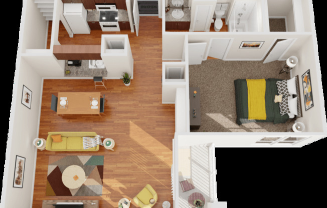 1 bed, 1 bath, 685 sqft, $870