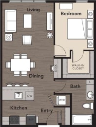 1 bed, 1 bath, 748 sqft, $2,141