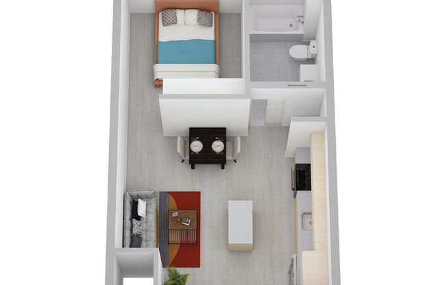 Studio, 1 bath, 460 sqft, $1,155, Unit 2530-111