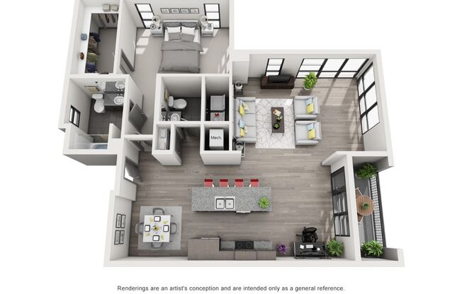 1 bed, 1.5 baths, 1,188 sqft, $2,100, Unit 404