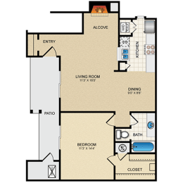 1 bed, 1 bath, 770 sqft, $1,253