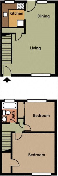 2 beds, 1 bath, 960 sqft, $975