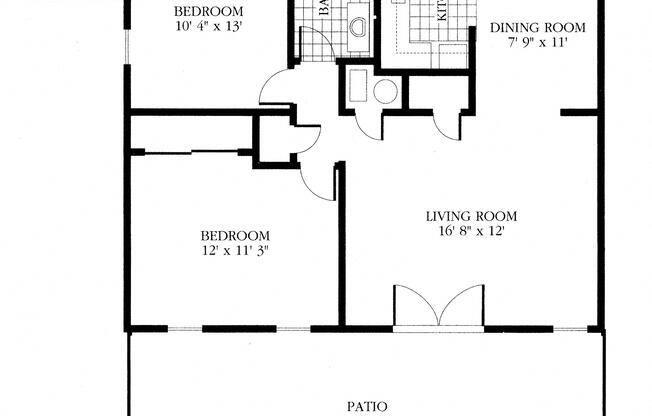 2 beds, 1 bath, $1,220