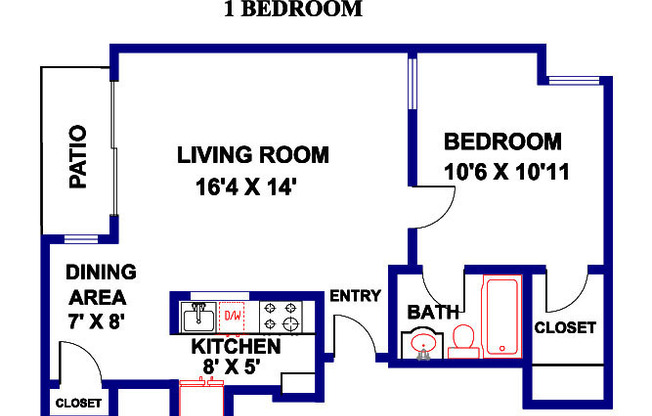 1 bed, 1 bath, 575 sqft, $2,250, Unit 02