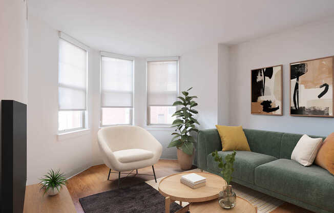 Living Room with Hard Surface Flooring