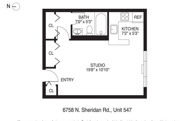 Studio, 1 bath, 275 sqft, $1,400, Unit 547