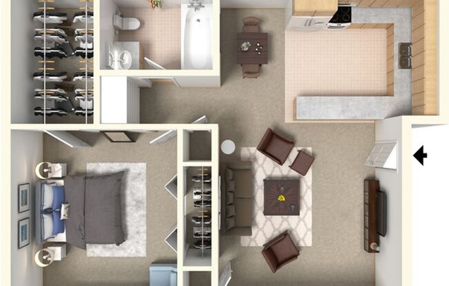 1 bed, 1 bath, 680 sqft, $1,329, Unit 066