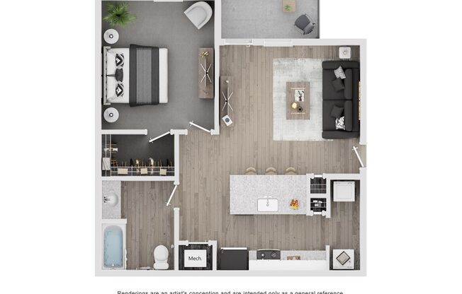 1 bed, 1 bath, 750 sqft, $1,057, Unit G107