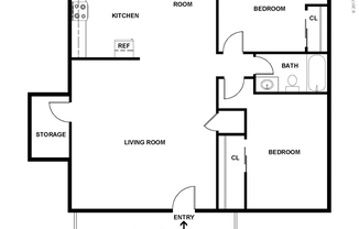 2 beds, 1 bath, 953 sqft, $2,421