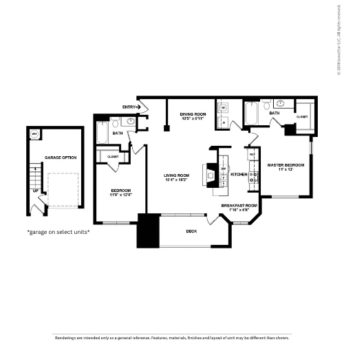 2 beds, 2 baths, 1,212 sqft, $1,510
