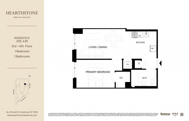 1 bed, 1 bath, $3,138, Unit 335