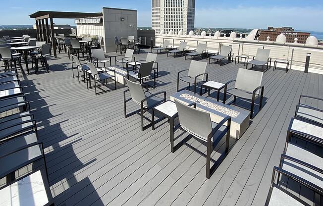 Rooftop Deck at The Terminal Tower Residences Apartments, Ohio, 44113