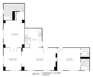 2 beds, 2 baths, 1,235 sqft, $1,656