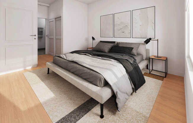 Bedroom with Hard Surface Flooring