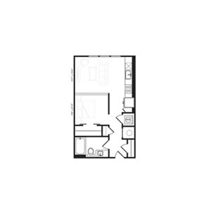 Studio, 1 bath, 540 sqft, $1,450