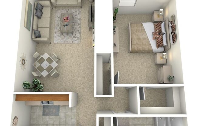 1 bed, 1 bath, 622 sqft, $1,555, Unit E 203
