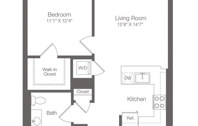 1 bed, 1 bath, 726 sqft, $3,009