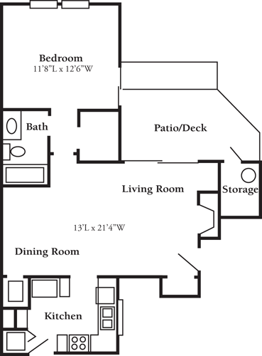 1 bed, 1 bath, 743 sqft, $3,169, Unit 477