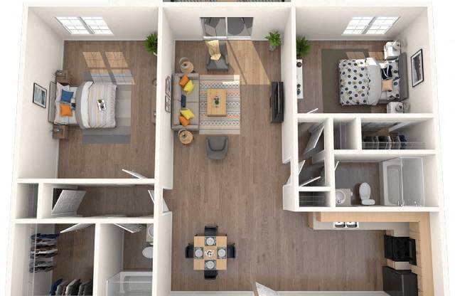 2 beds, 2 baths, 1,300 sqft, $1,945