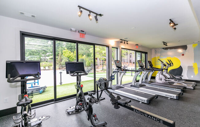 Gym equipments at Elme Marietta Apartments, Marietta, GA, 30067