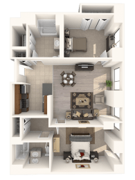 2 beds, 2 baths, 1,165 sqft, $2,720