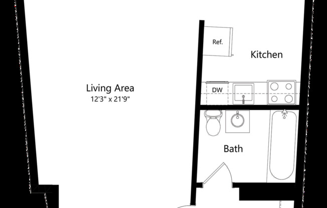 Studio, 1 bath, 450 sqft, $1,409, Unit C-C0801