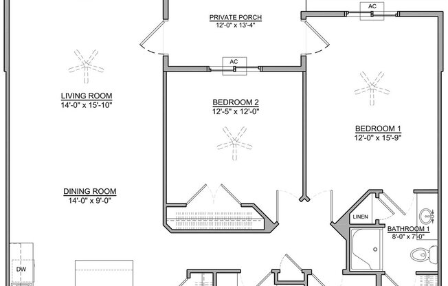 2 beds, 2 baths, 1,233 sqft, $1,549.99, Unit 2209-03