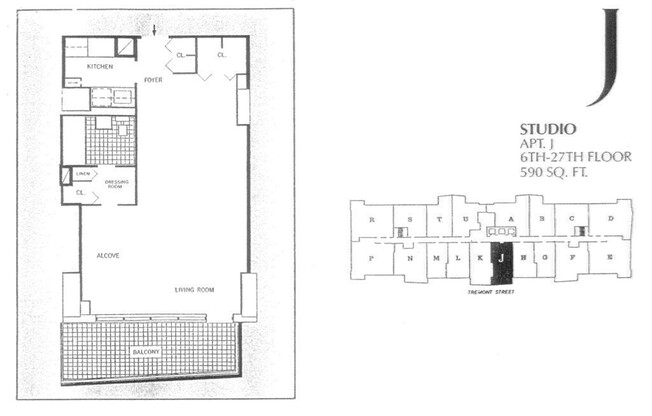1 bed, 1 bath, 590 sqft, $3,500, Unit 17J