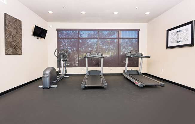 Gym with treadmill and eliptical