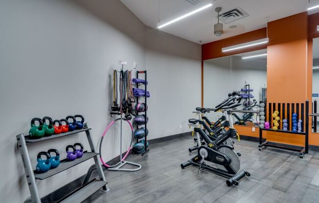 Fitness Studio with bikes and online classes