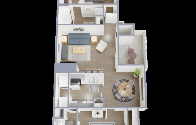 2 beds, 2 baths, 924 sqft, $1,090