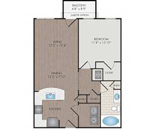 1 bed, 1 bath, 765 sqft, $1,425