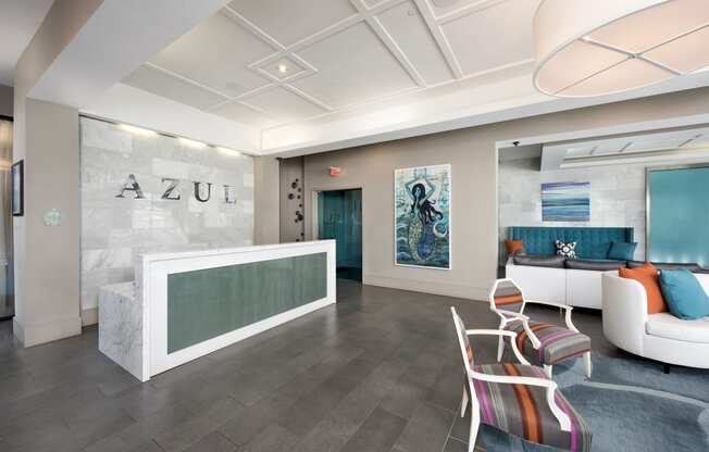 the lobbies of the azzurra hotel