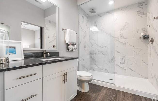 White Bathroom at Century Baxter Avenue, Louisville, KY