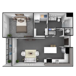 1 bed, 1 bath, 789 sqft, $1,520