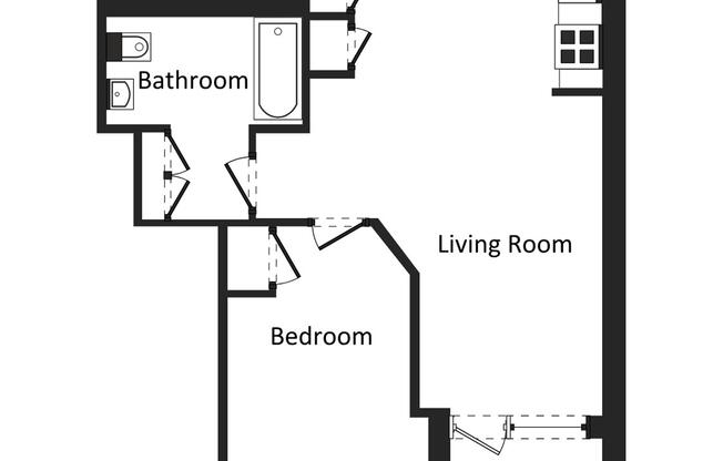 1 bed, 1 bath, $3,643, Unit 6-D