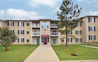 Tree Lined Exterior View at Kuder Estates Apartments, MRD Conventional, Warsaw