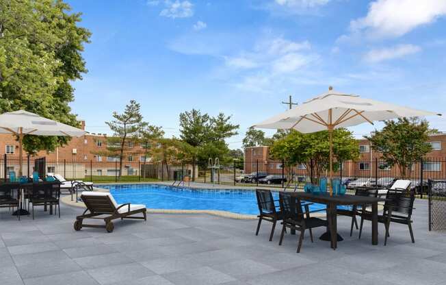 Pool at Flats of Forestville, Forestville, Maryland