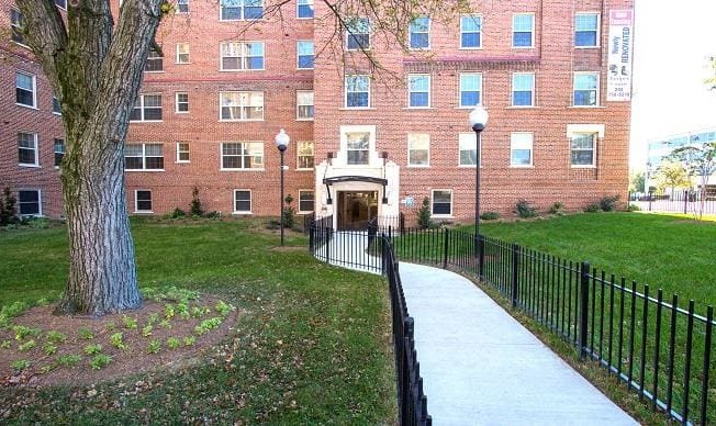 exterior view of juniper courts apartments in takoma washington dc