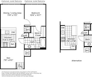 1 bed, 1 bath, 730 sqft, $1,740